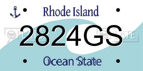 2824GS Rhode Island License Plate
