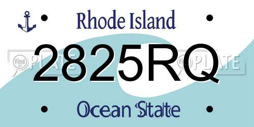 2825RQ Rhode Island License Plate