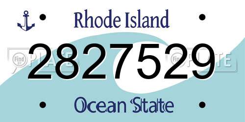2827529 Rhode Island License Plate