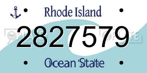 2827579 Rhode Island License Plate