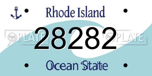 28282 Rhode Island License Plate
