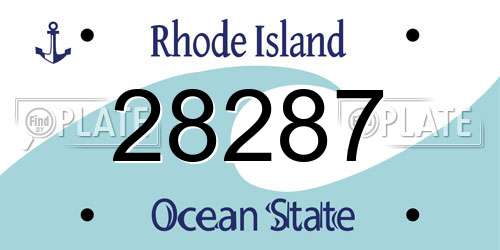 28287 Rhode Island License Plate