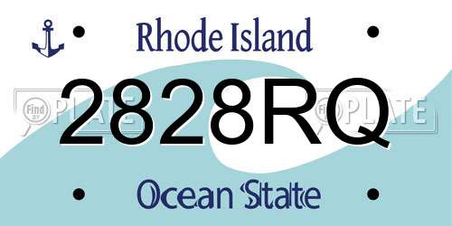 2828RQ Rhode Island License Plate