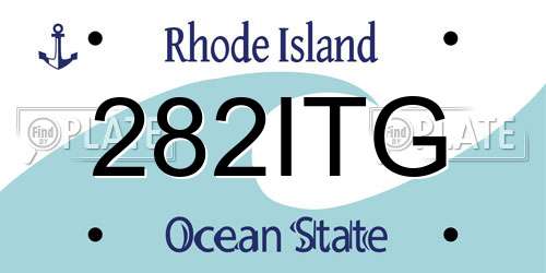 282ITG Rhode Island License Plate