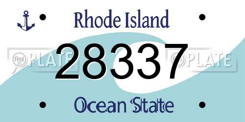 28337 Rhode Island License Plate