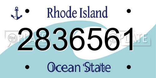 2836561 Rhode Island License Plate