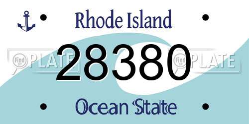 28380 Rhode Island License Plate