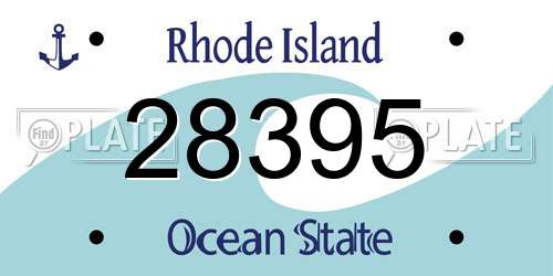 28395 Rhode Island License Plate