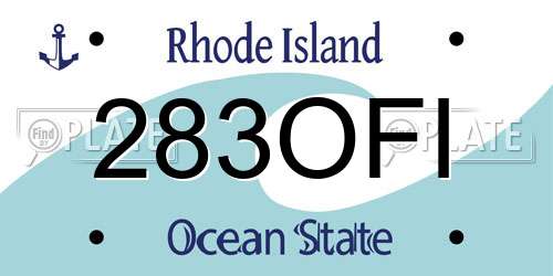 283OFI Rhode Island License Plate