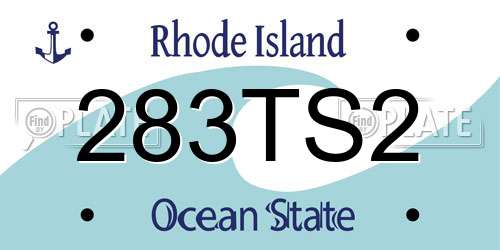 283TS2 Rhode Island License Plate