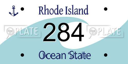 284 Rhode Island License Plate