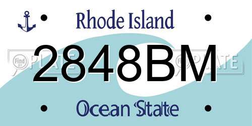 2848BM Rhode Island License Plate