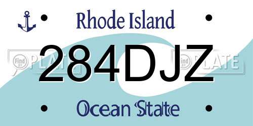 284DJZ Rhode Island License Plate