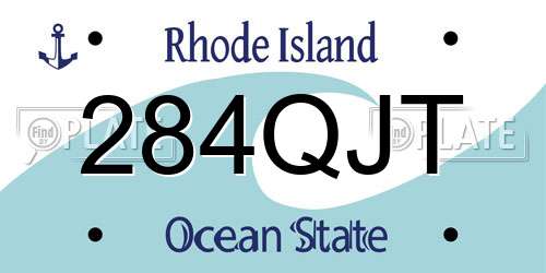 284QJT Rhode Island License Plate