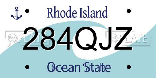 284QJZ Rhode Island License Plate