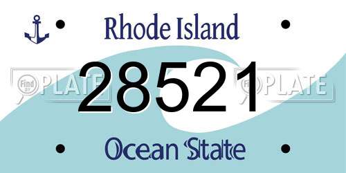 28521 Rhode Island License Plate