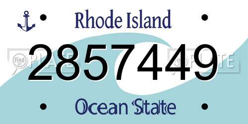 2857449 Rhode Island License Plate