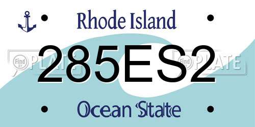 285ES2 Rhode Island License Plate