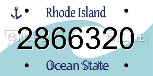 2866320 Rhode Island License Plate