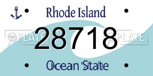 28718 Rhode Island License Plate
