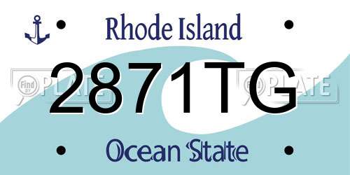 2871TG Rhode Island License Plate