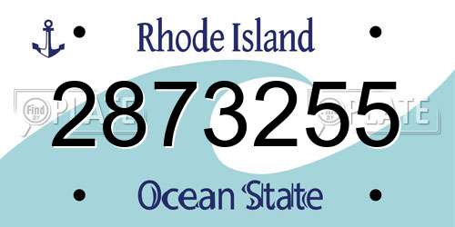2873255 Rhode Island License Plate