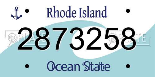 2873258 Rhode Island License Plate