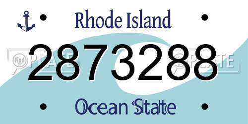 2873288 Rhode Island License Plate