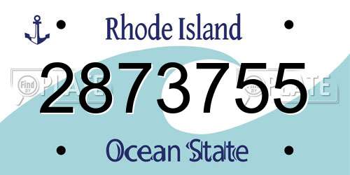 2873755 Rhode Island License Plate