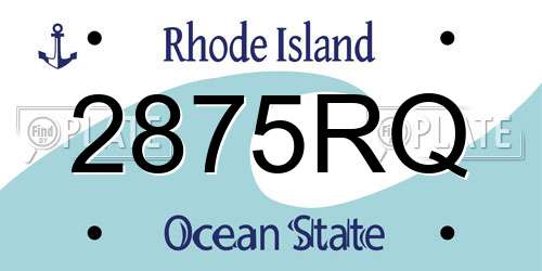 2875RQ Rhode Island License Plate