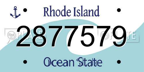 2877579 Rhode Island License Plate