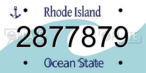 2877879 Rhode Island License Plate