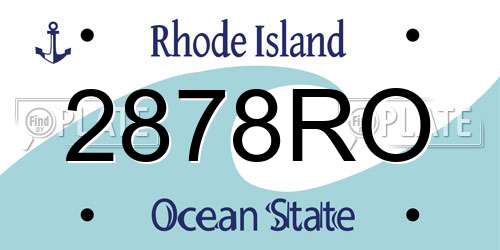 2878RO Rhode Island License Plate