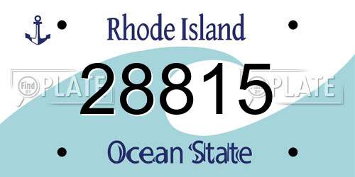 28815 Rhode Island License Plate