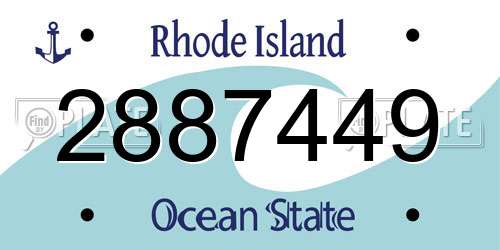 2887449 Rhode Island License Plate