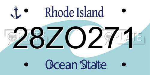 28ZO271 Rhode Island License Plate