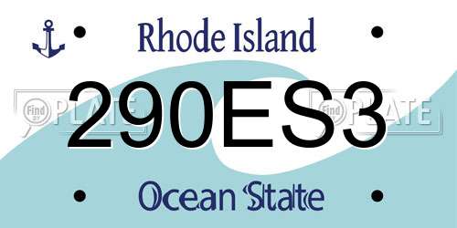 290ES3 Rhode Island License Plate