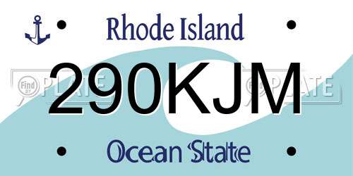 290KJM Rhode Island License Plate