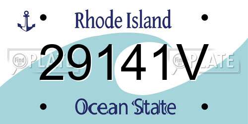 29141V Rhode Island License Plate