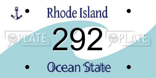 292 Rhode Island License Plate
