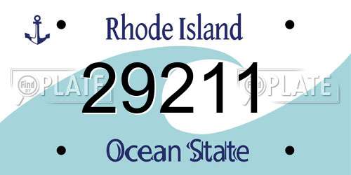 29211 Rhode Island License Plate