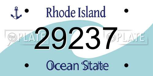 29237 Rhode Island License Plate