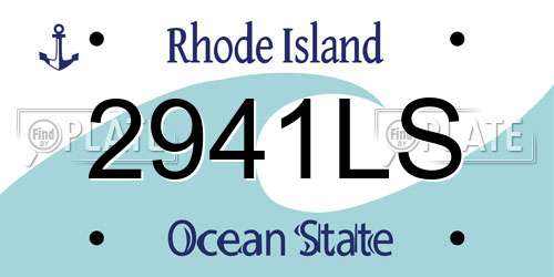 2941LS Rhode Island License Plate