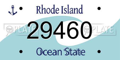 29460 Rhode Island License Plate