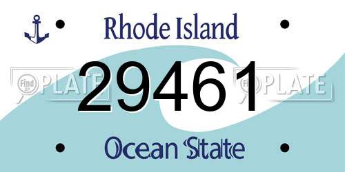 29461 Rhode Island License Plate