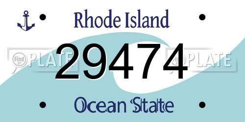 29474 Rhode Island License Plate