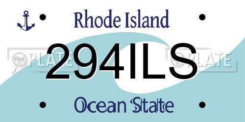 294ILS Rhode Island License Plate