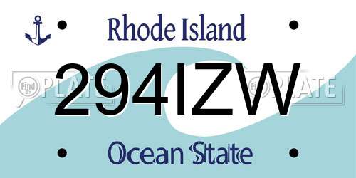 294IZW Rhode Island License Plate