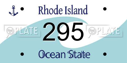 295 Rhode Island License Plate
