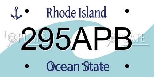 295APB Rhode Island License Plate